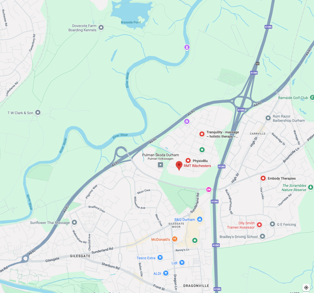 Durham office shown on map