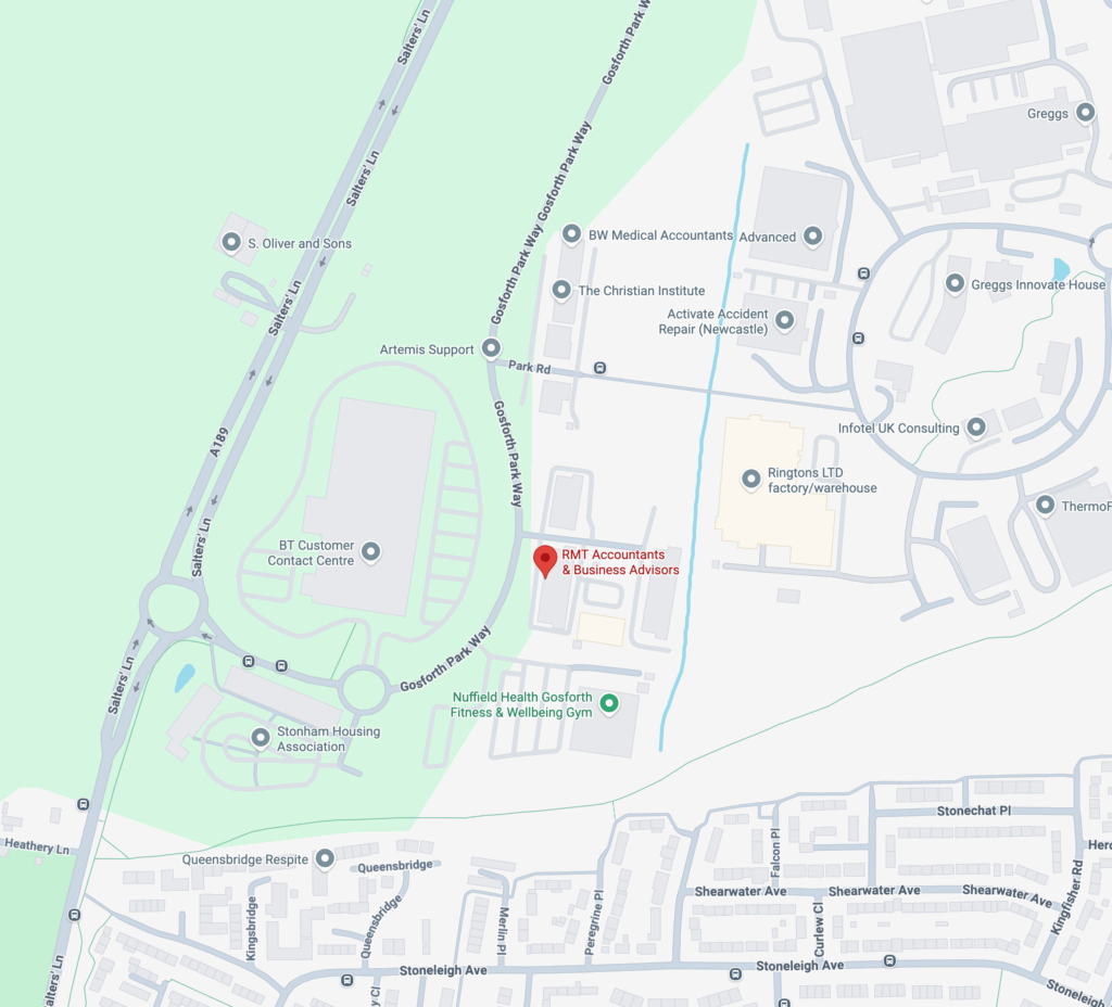 Newcastle office shown on map